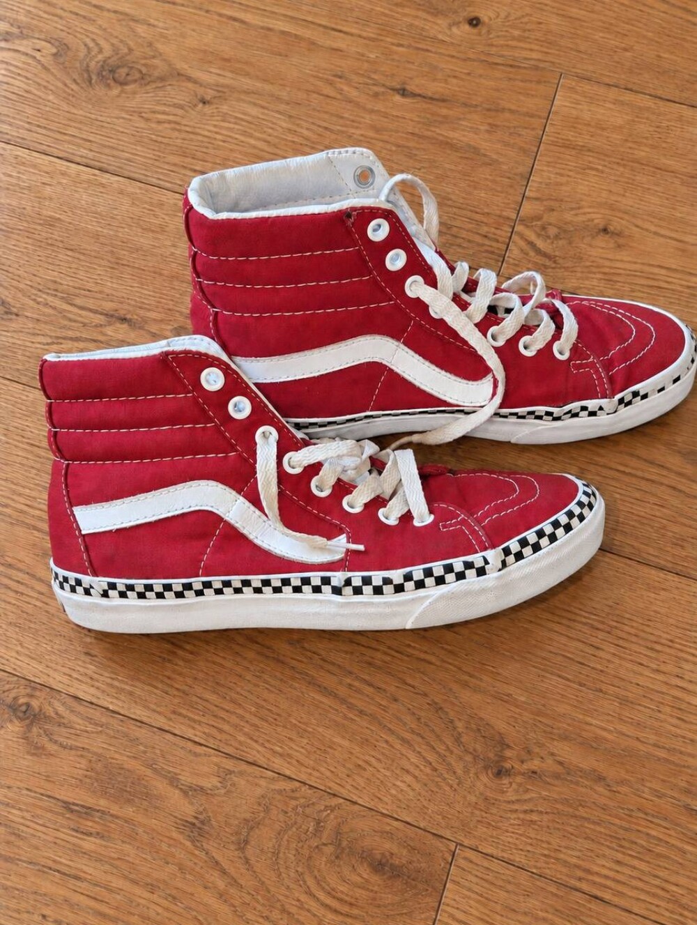 Vans Unisex Red High-Top Sneakers Men's 6.5 Women's 8
